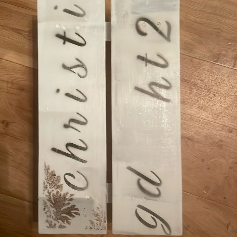 Handmade standing stools with name painted on it. Made to order